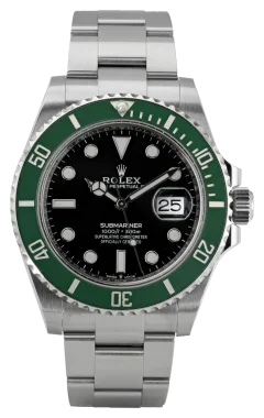 Rolex Submariner Date 126610LV — vue de face sur fond blanc